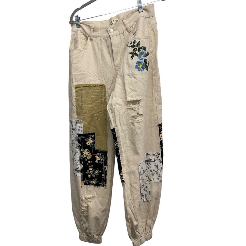 POL Cream Embroidered Pants Size S - Picture 2 of 9